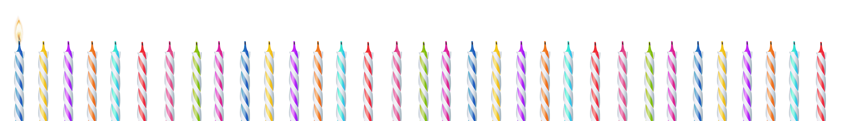 One lit candle representing a campaign donor.